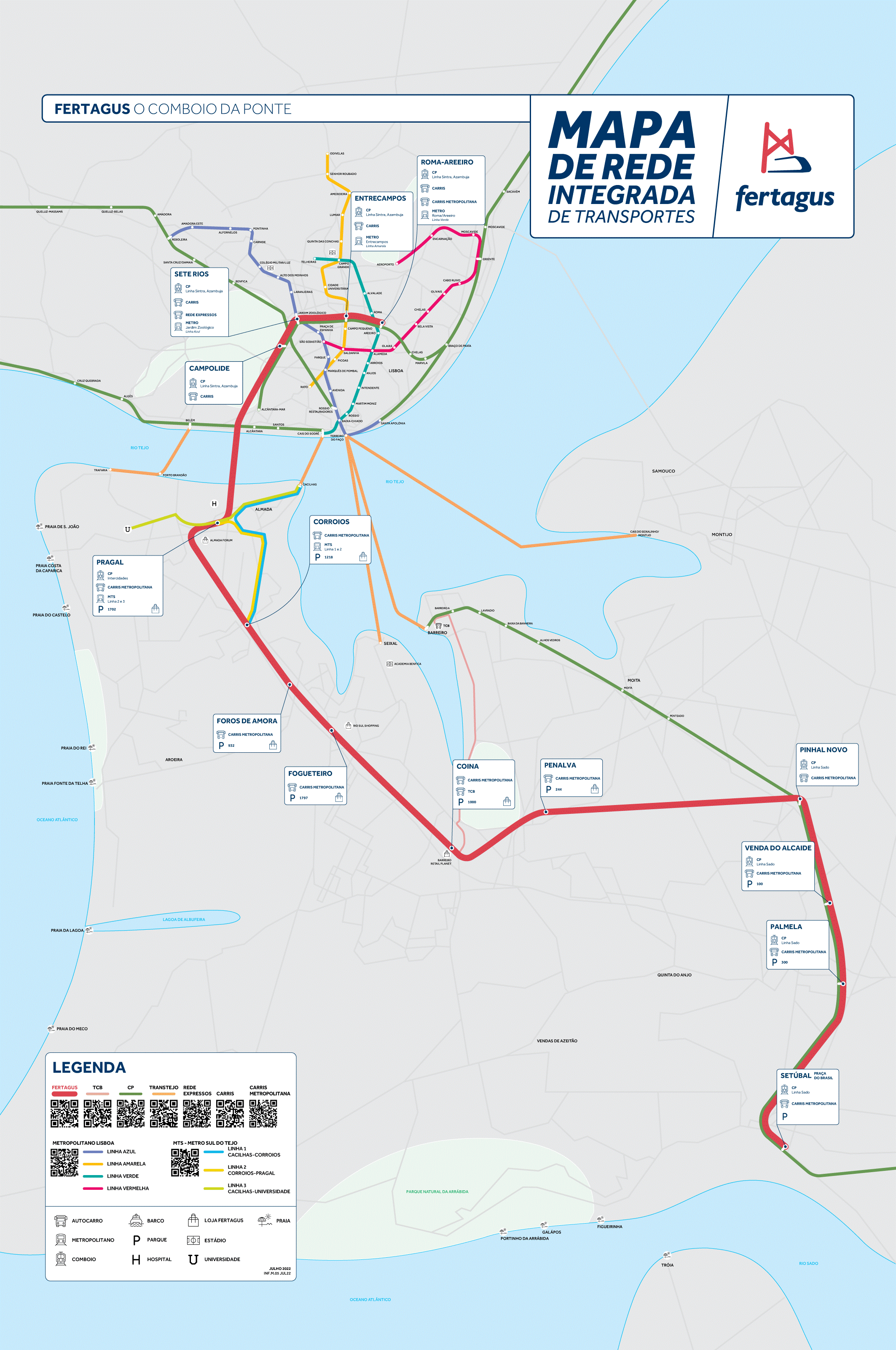 Mapas de rede da MEDWAY para transporte de mercadorias